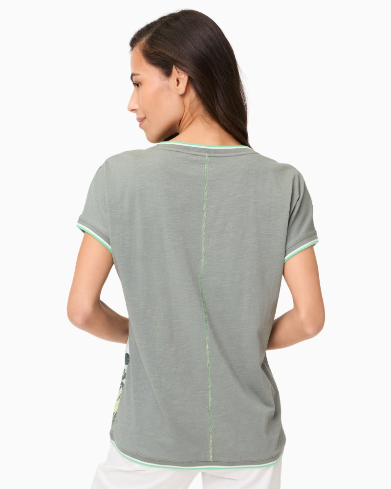 Olsen Cosima T-Shirt khaki back view