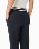 Olsen Crop Trousers in Navy back pocket detail