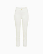 Olsen Cropped Slim Pant light beige front view