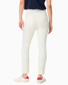 Olsen Cropped Slim Pant light beige back view