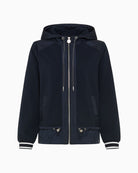 Olsen Hooded Jacket in Navy front detail