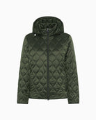 Olsen Hooded Outdoor Jacket in khaki front view