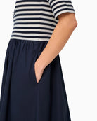 Olsen Mixed Media Polo Dress side view