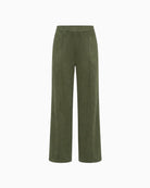 Olsen Mona Straight Casual Trousers in khaki front view