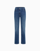 Olsen Mona Straight Cropped Denim Trousers in denim front view