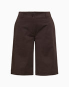 Olsen casual shorts dark brown front view