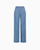 Olsen denim wide leg lyocell trousers full length