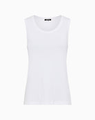 Olsen sleeveless cotton top white front view