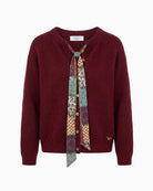 Orfeo Paris Eirlys Cardigan in burgundy front view