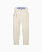 Orfeo Paris Nora Trousers in ecru corduroy front view