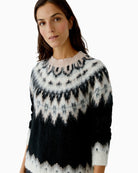 Fluffy knit black pullover for layering, made with soft alpaca blend