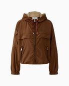 Oui blouson jacket Fondue Fudge front view – Áines Boutique