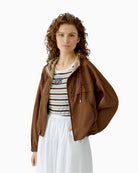 Oui blouson jacket adjustable hem detail – Áines Boutique