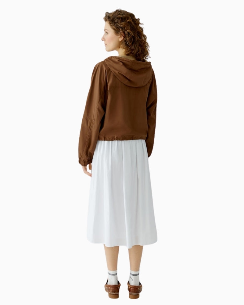 Oui blouson jacket Fondue Fudge back view – Áines Boutique