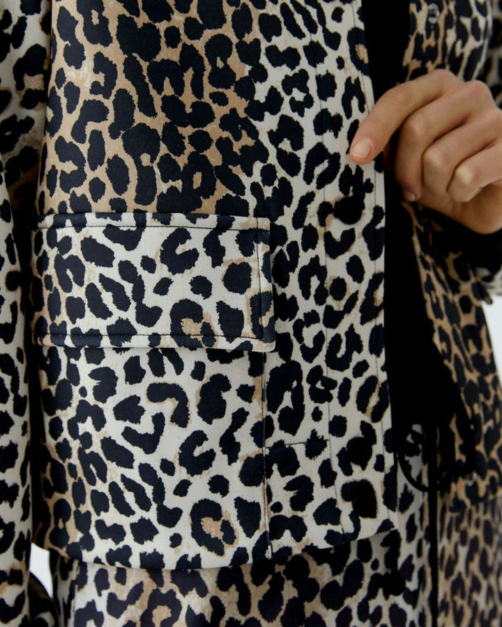Close-up of scuba fabric with slight sheen and soft interior finish