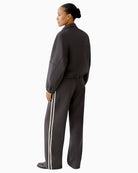 Back view of slip-on pants with patch pocket