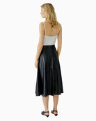 Back view of skirt with seam-concealed zip