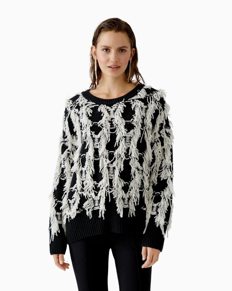 Oui - Fringe Jumper 