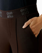 Close-up of waistband with Oui rubberised logo detail