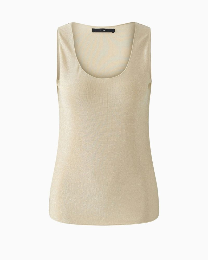 Oui - Gold Shimmer Tank Top