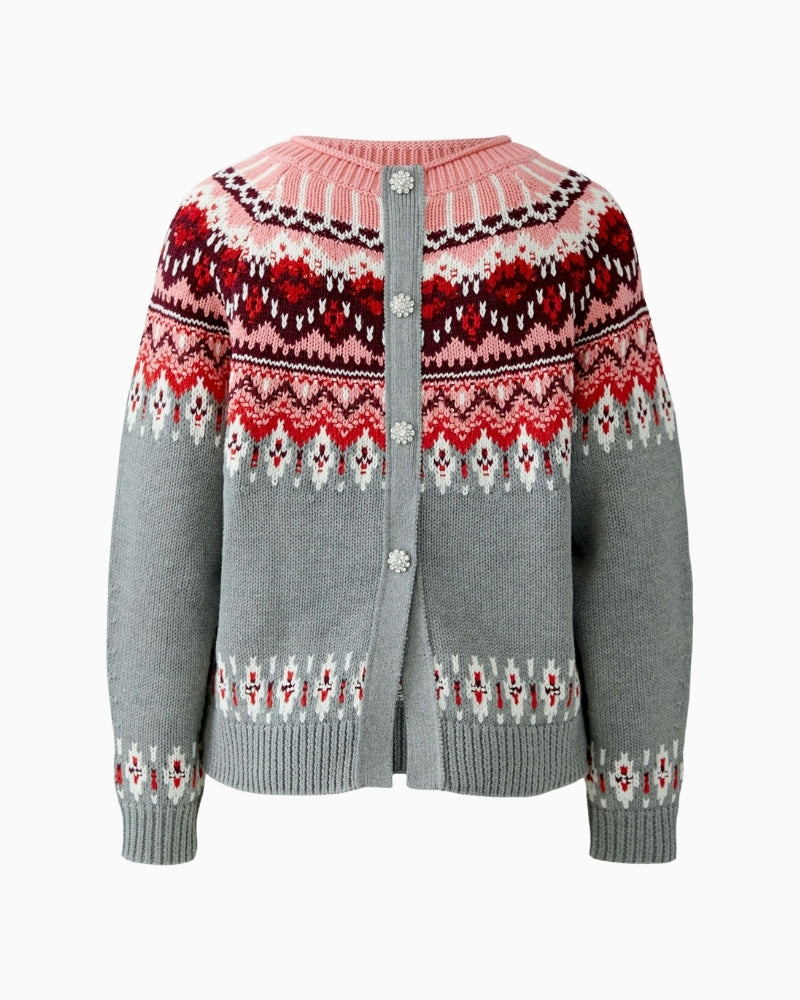 Back view of Nordic-style jumper by Oui showing soft knit texture and regular length