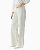 Oui high waist wide leg jeans Whitecap Gray side view wide leg shape – Áines Boutique