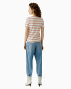 Oui logo T-shirt white red back view – Áines Boutique