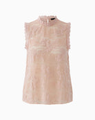 Oui lace top blush product view on white background – Áines Boutique