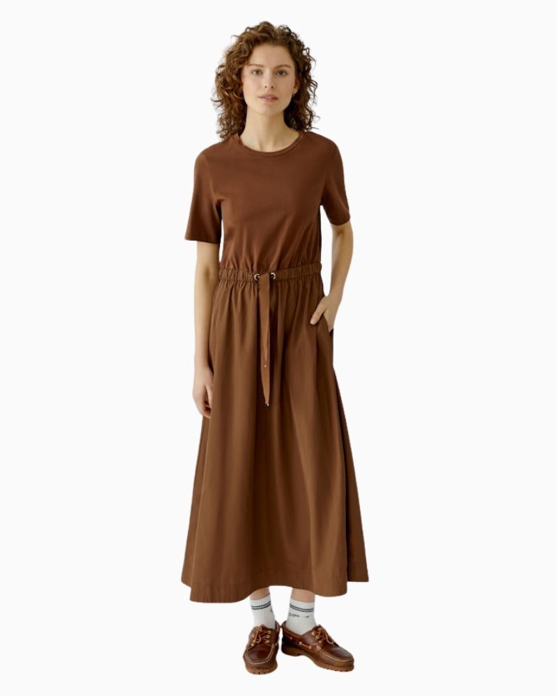 Oui maxi patch dress Fondue Fudge front view – Áines Boutique