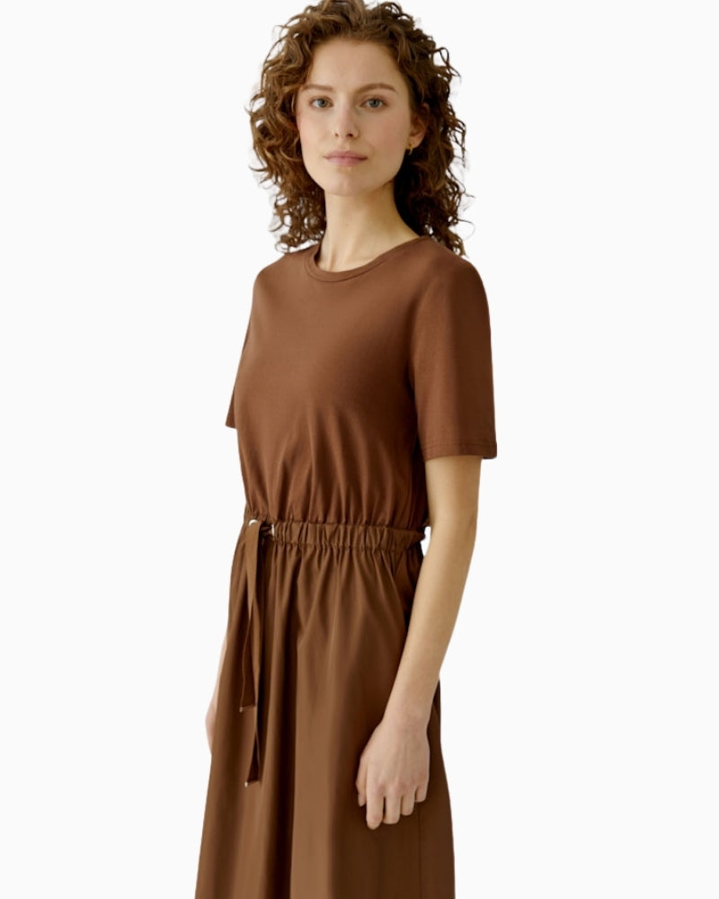 Oui maxi dress Fondue Fudge side view – Áines Boutique