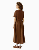 Oui maxi patch dress Fondue Fudge back view – Áines Boutique