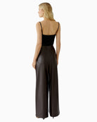Back view of Oui trousers with yoke and patch pocket stitching