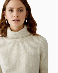 Oui - Poloneck Jumper With Rhinestone