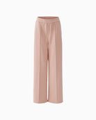 Oui soft blush pull-on wide-leg trousers, front view – Áines Boutique