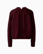 Back view of Oui pullover showing small slit in collar and raglan sleeves