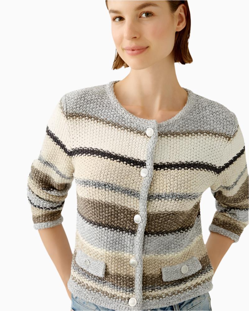 Oui -  Stripe Cardi 