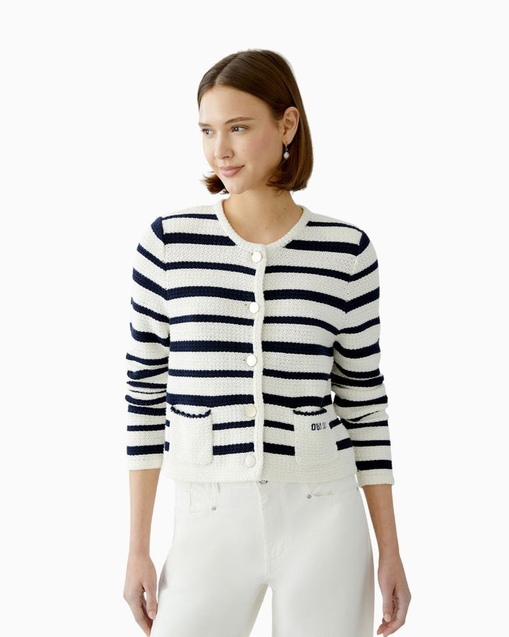 Oui - Stripe Cardigan 