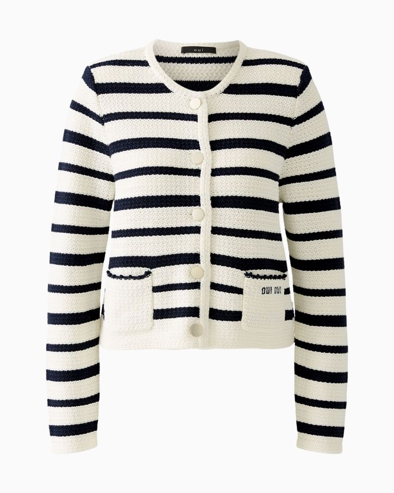 Oui - Stripe Cardigan 