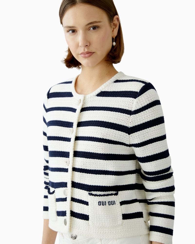 Oui - Stripe Cardigan 