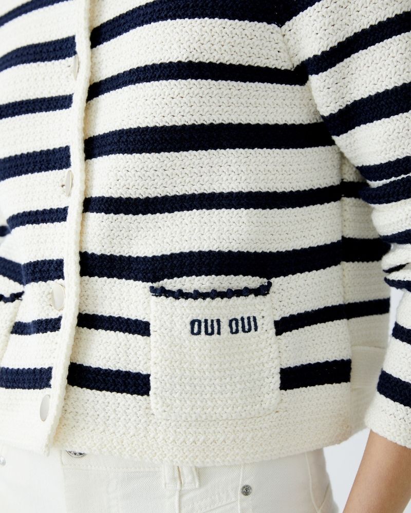 Oui - Stripe Cardigan 