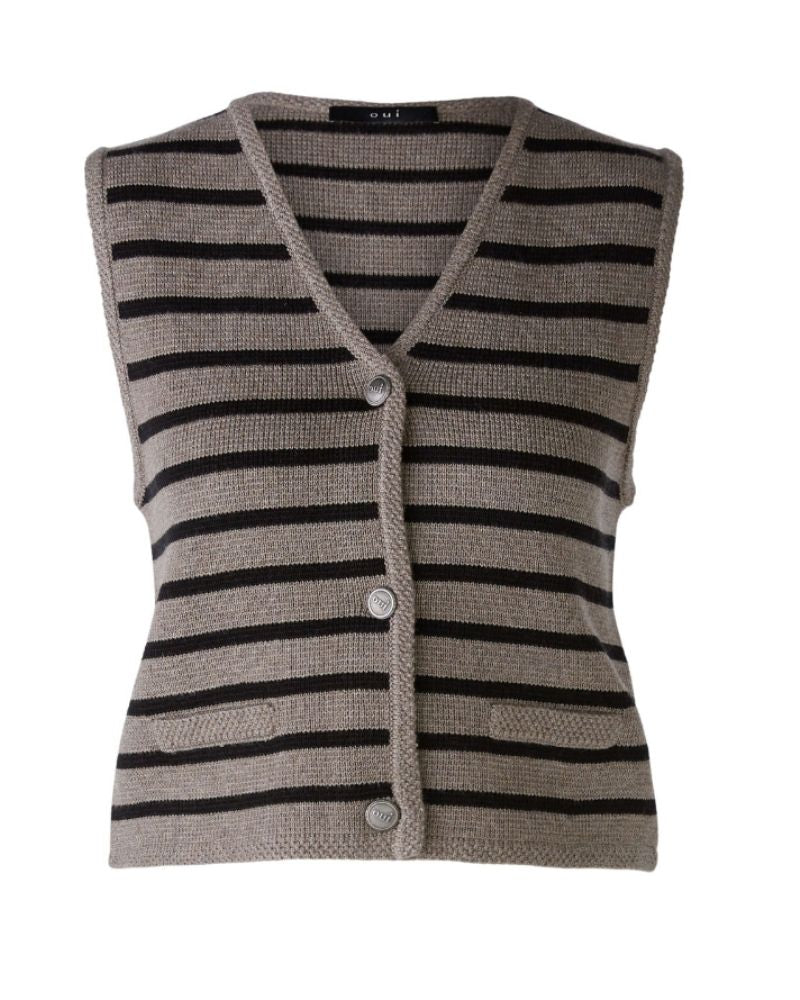 Oui - Stripe Waistcoat