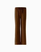 Oui suede-look slip pants Fondue Fudge on white background front view – Áines Boutique