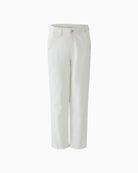Oui The Relaxed white jeans, front view – Áines Boutique