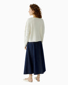 Oui Gardenia pullover, back view showing relaxed fit – Áines Boutique