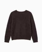 Oui Alpaca Blend Jumper in Dark Brown back view