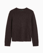 Oui Alpaca Blend Jumper in Dark Brown front view
