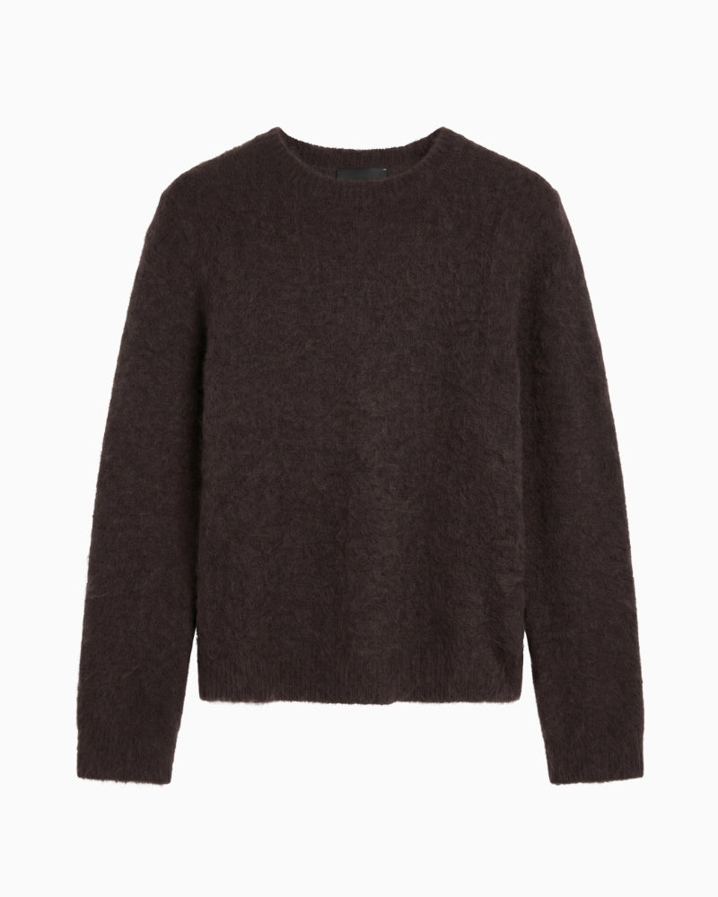 Oui Alpaca Blend Jumper in Dark Brown front view