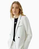Oui Blazer in Off White pocket detail