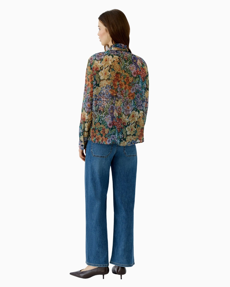 Oui Blouse in Multi back view
