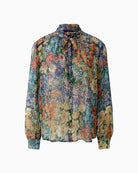 Oui Blouse in Multi gobelin print detail